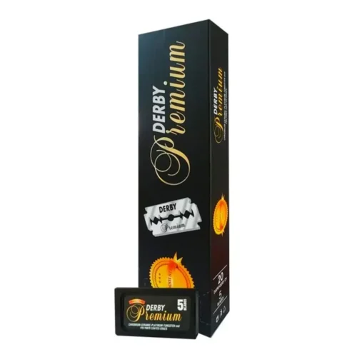 100 lamette da barba Derby Premium Black Swedish Steel