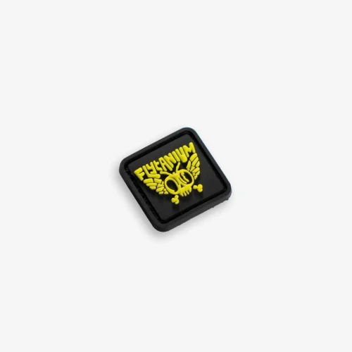 Squiggly Stacked Fly Ranger Eye PVC Patch - Yellow