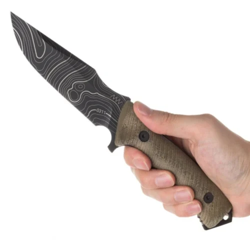 ANV - M311 Spelter Elmax DLC Topo - Micarta Olive