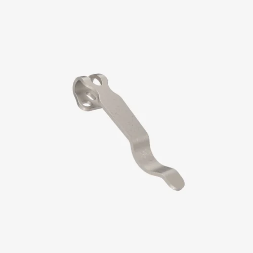 Pocket Clip Universale Corta - Titanio Stonewash - Flytanium - FLY-1250SSW